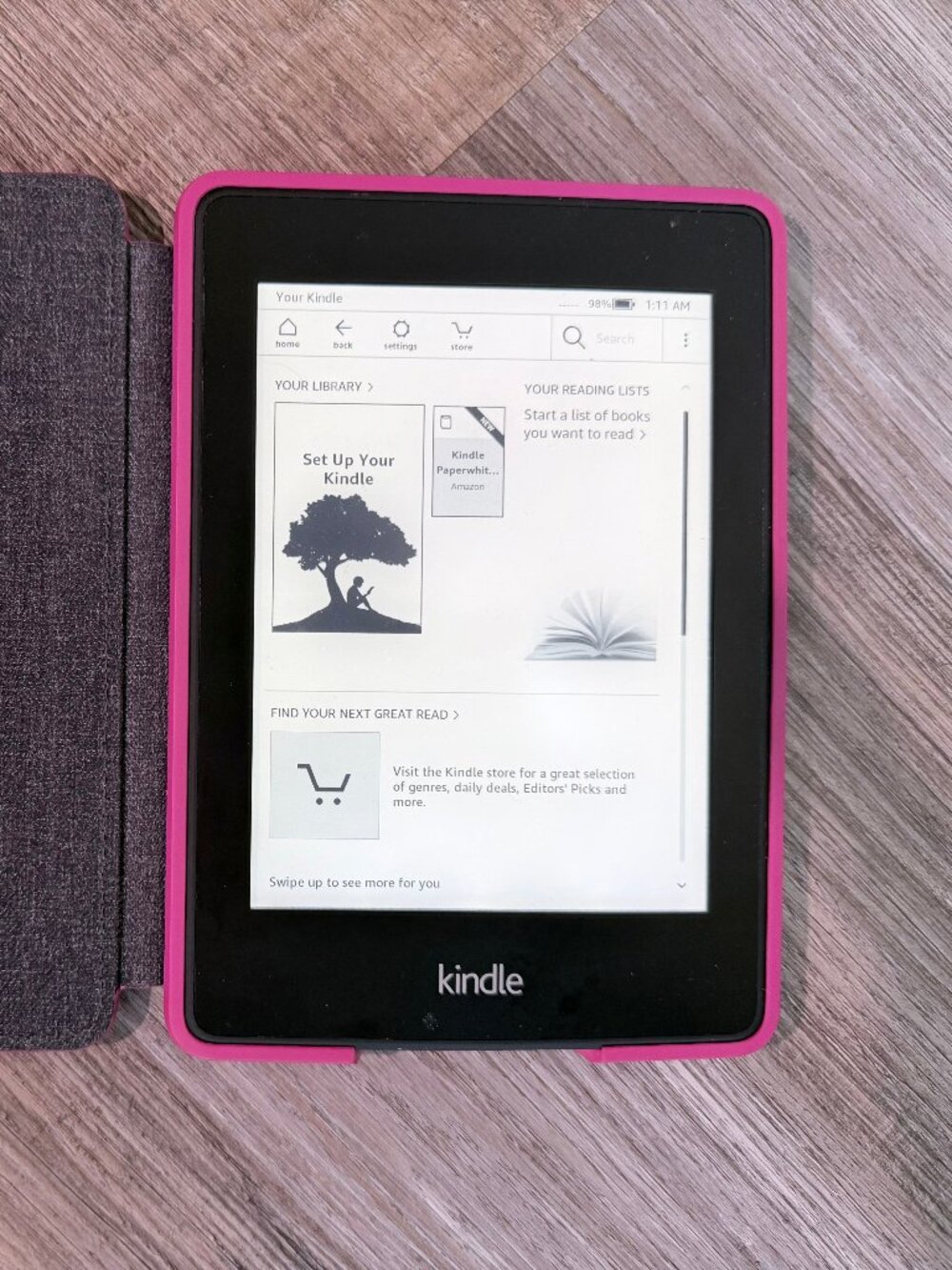 Kindle Paperwhite and case